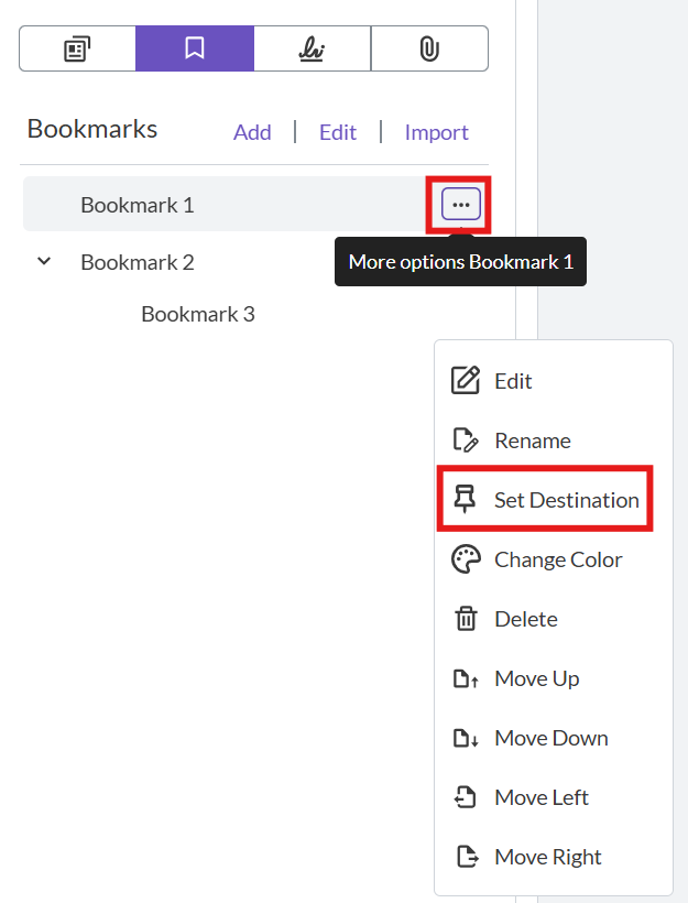 How to import a bookmark template? – Edi